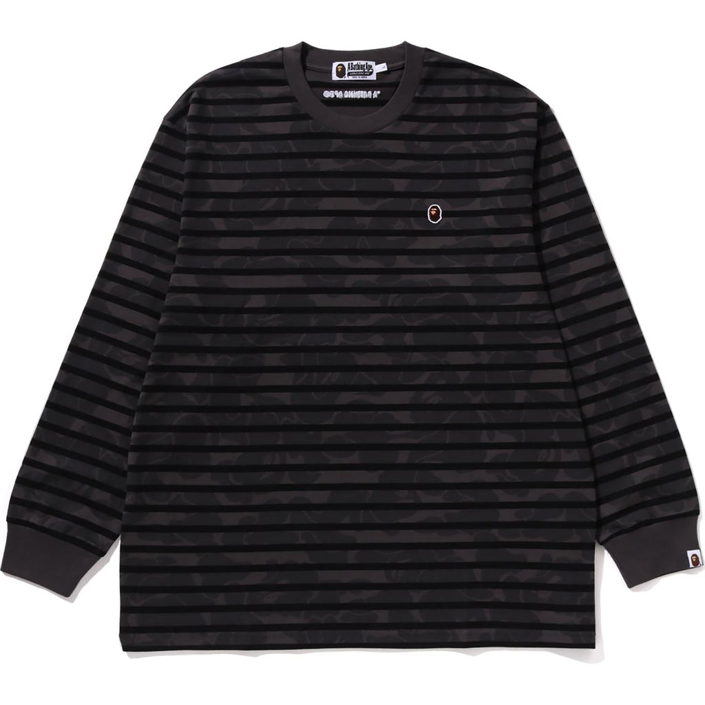 SOLID CAMO ONE POINT RELAXED FIT STRIPE LS TEE MENS