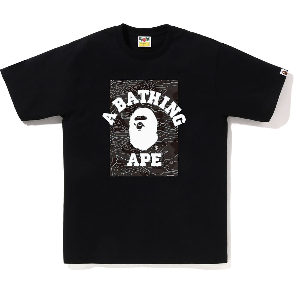 LAYERED LINE CAMO ON COLLEGE TEE MENS