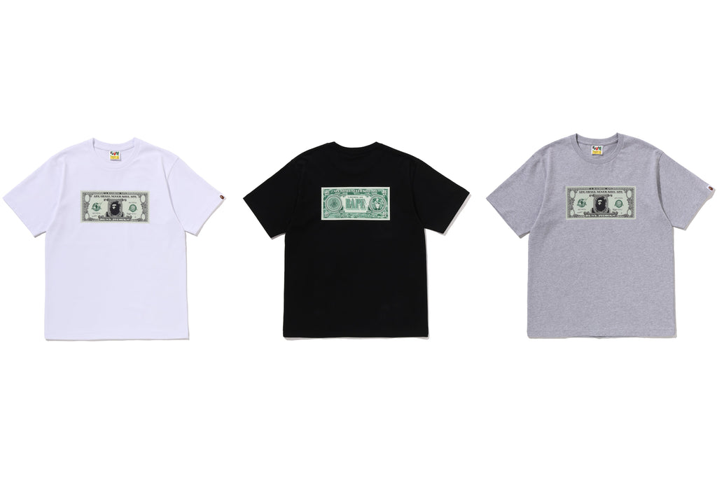 BAPE BANKNOTE TEE MENS