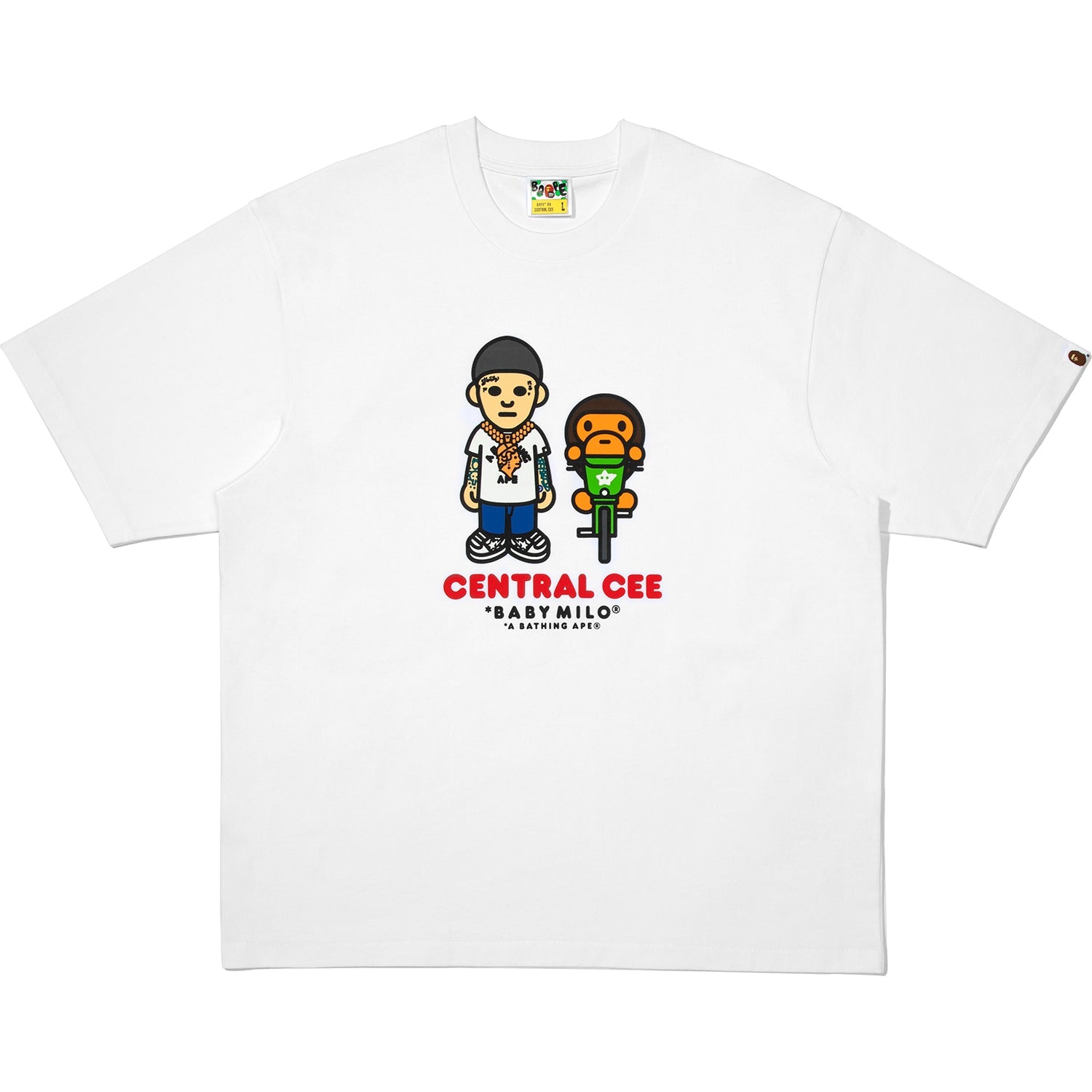 BAPE X ADIDAS - MILO COLLEGIATE TEE MENS