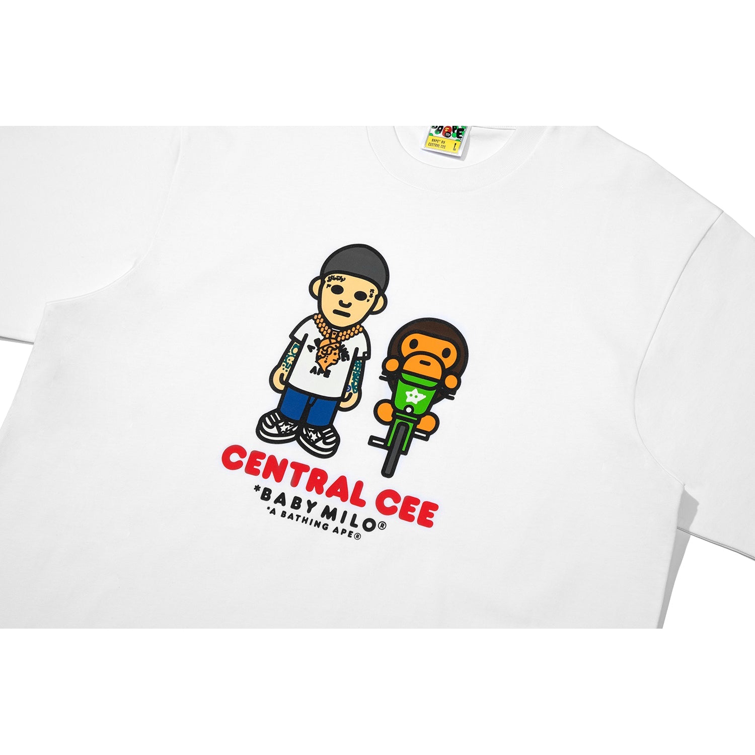 BAPE X ADIDAS - MILO COLLEGIATE TEE MENS