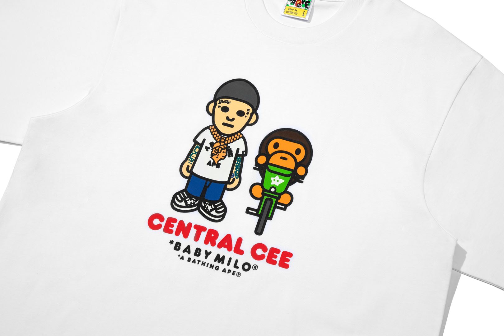 BAPE X ADIDAS - MILO COLLEGIATE TEE MENS