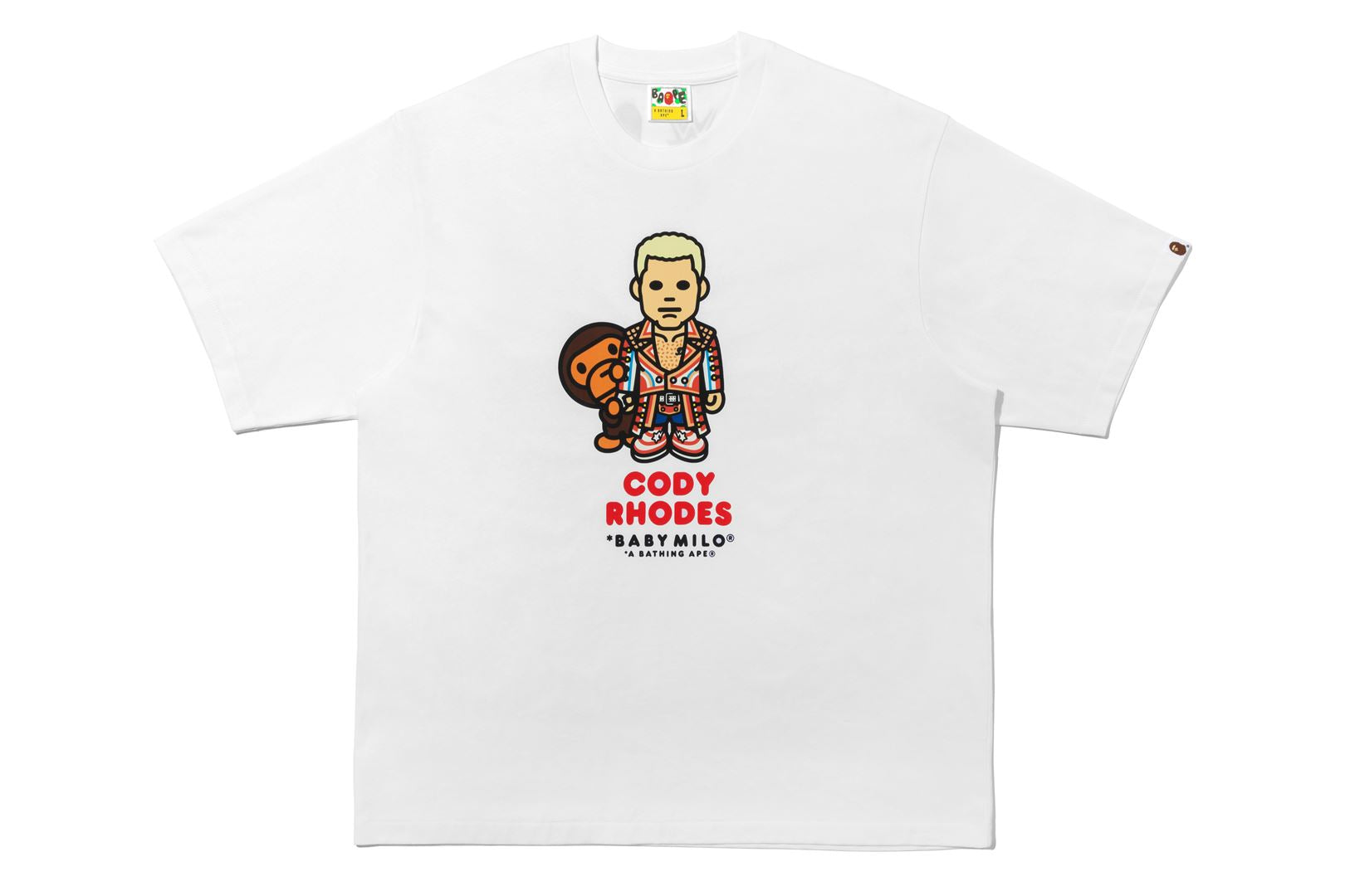 BAPE X WWE CODY RHODES BABY MILO RELAXED FIT TEE MENS