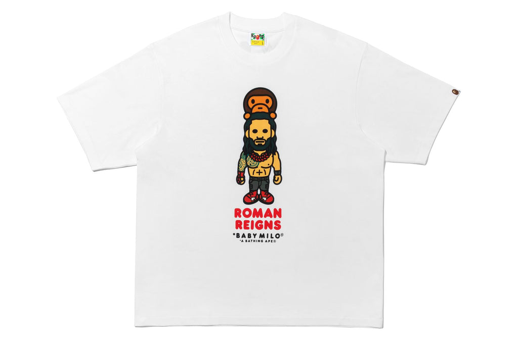 BAPE X WWE ROMAN REIGNS BABY MILO RELAXED FIT TEE MENS