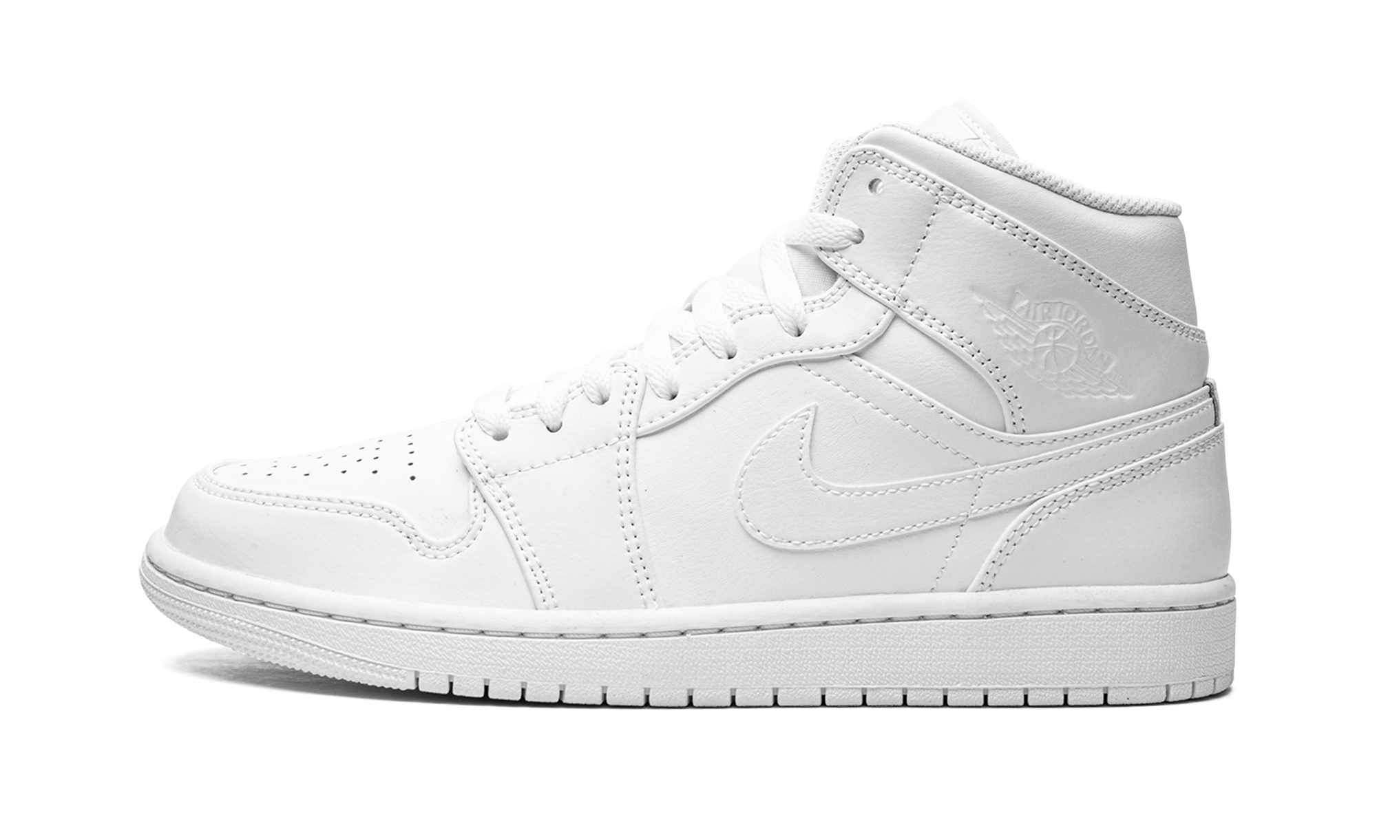 Air Jordan 1 Mid "Triple White" 554724 130