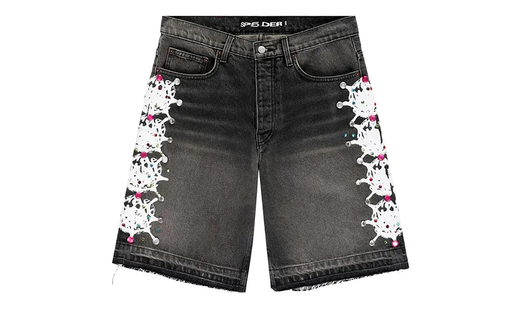 WEB STONE DENIM SHORTS "Black Wash" SP5der96