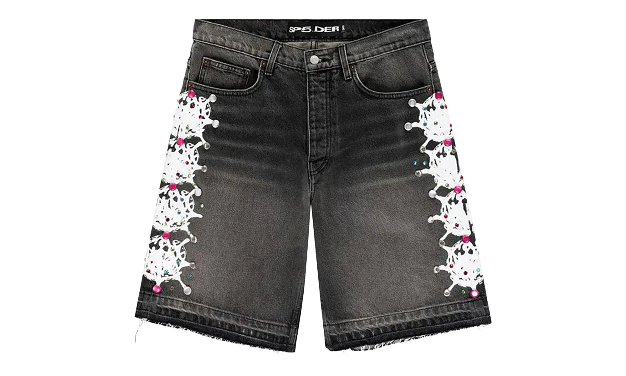 WEB STONE DENIM SHORTS "Black Wash" SP5der96