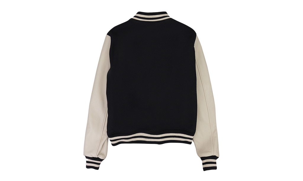 Vintage Applique Varsity Jacket "Black" MOS007 001