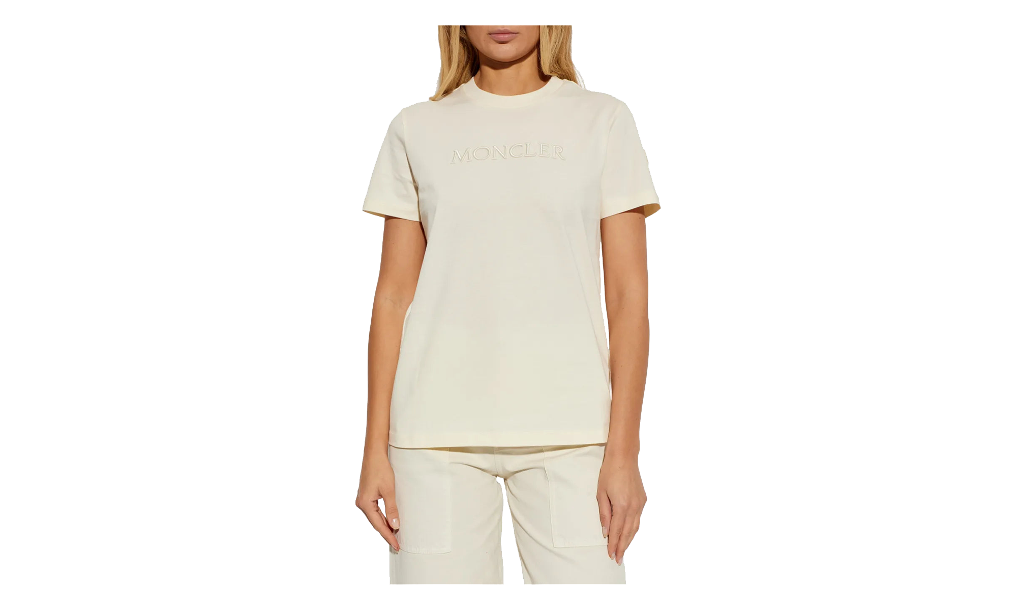 Crew Neck Short Sleeve T-Shirt WMNS "White" MON57