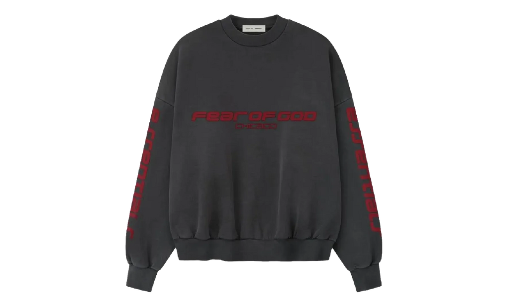 Chicago Heavy Fleece Cropped Sweatshirt "Iron Grey" 192HO256892F