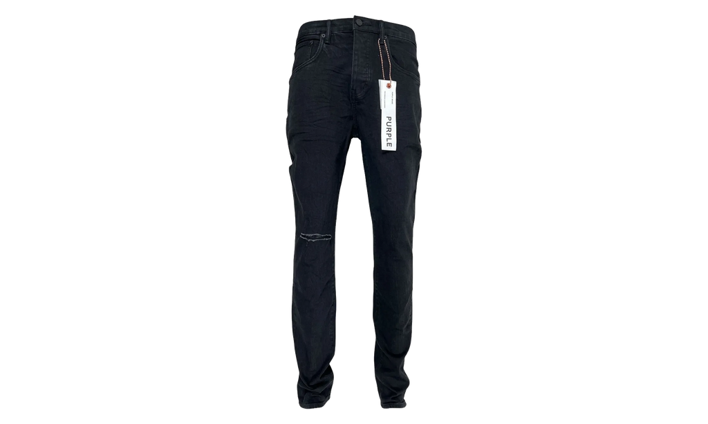 Rinse Knee Slit Denim "Black" P002 NDBR825