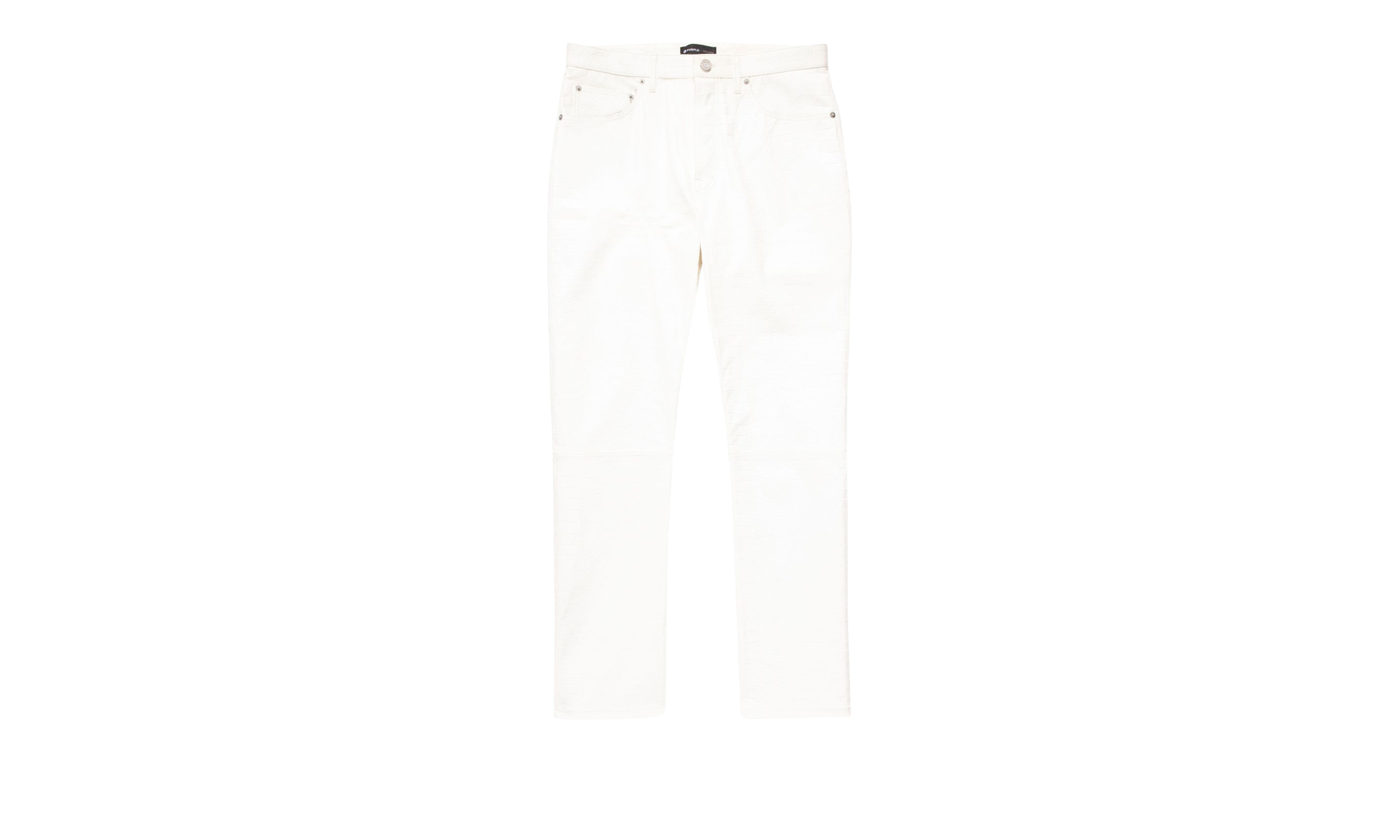 LEATHER RELAXED FIT PANT "White" P011 LBWP223