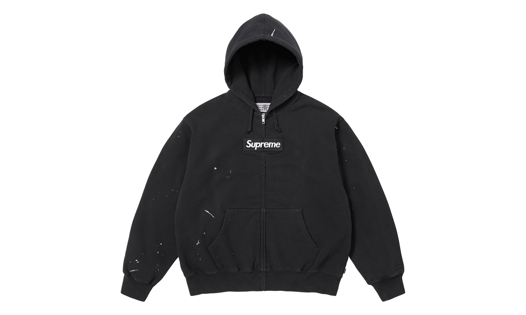 MM6 Maison Margiela Box Logo Zip Up Sweatshirt "SS26 - Black" SU27169