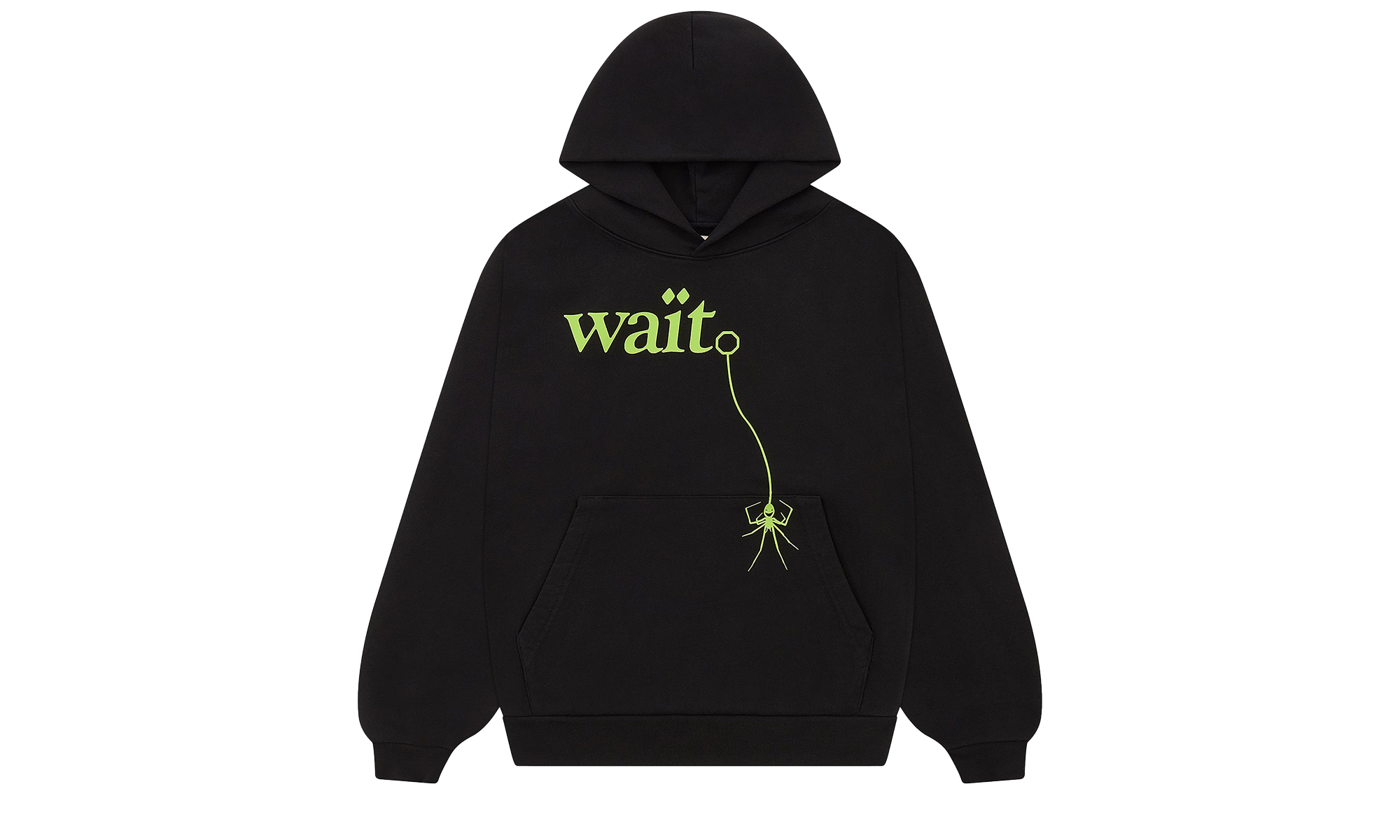 Wait Hoodie "Black / Green" SP5der214