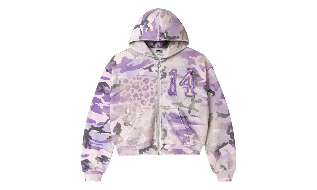 Purple Wayne Zip Up Hoodie "White" 10066082