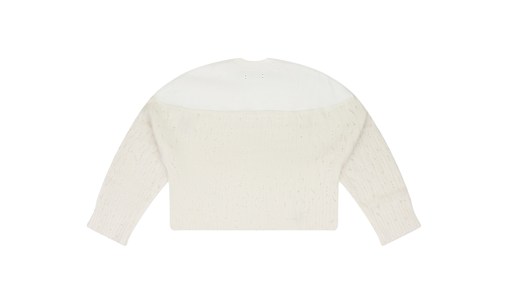 Drop Needle Crewneck Wmns "Cream" PS22WKL005_ALABASTER