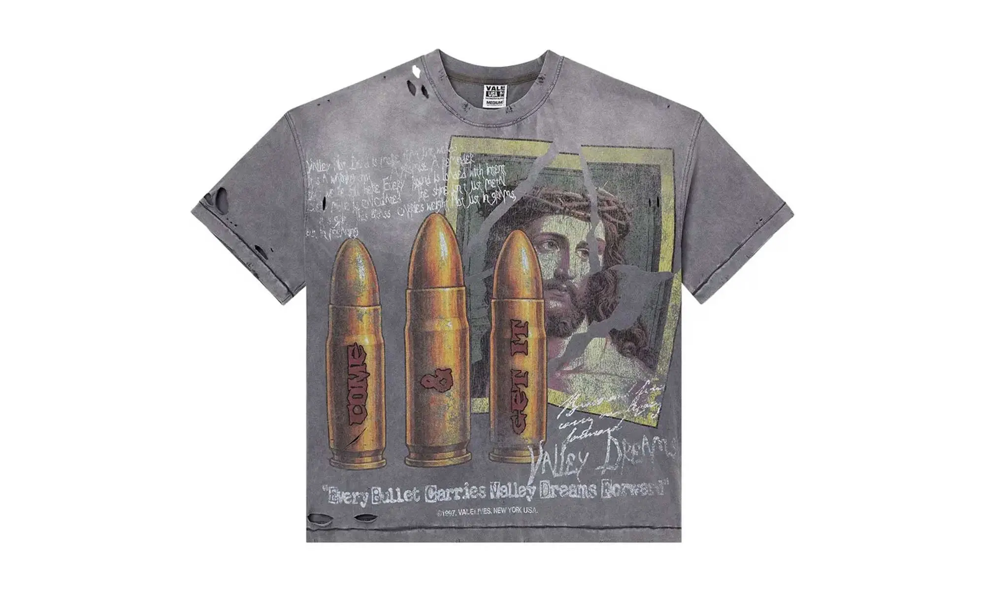 Faith Thrashed T-Shirt "Grey" 10068505