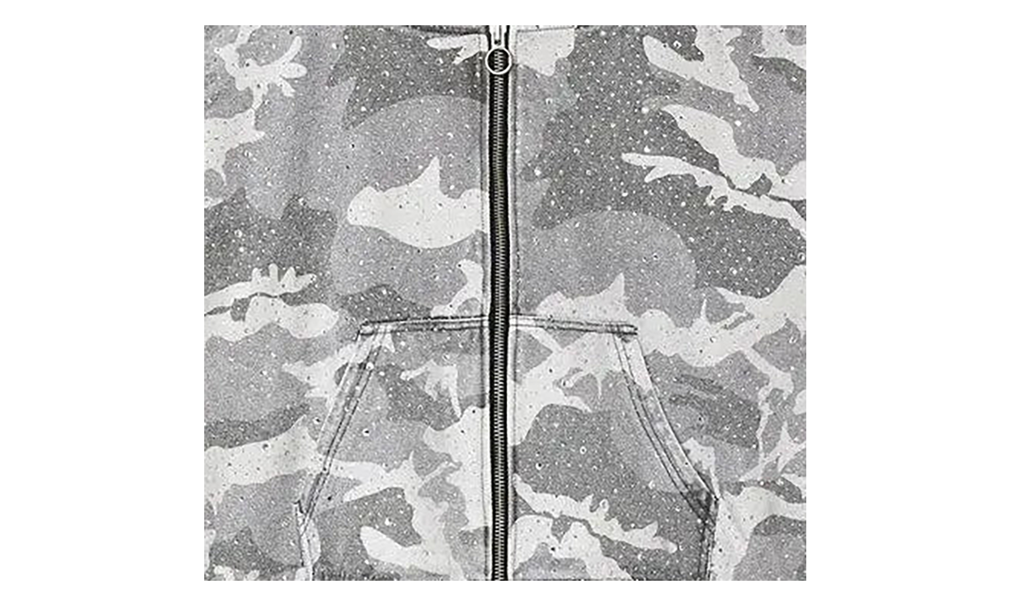Winter Crystal Camo Work Jacket "Washed White Camo" VAL166