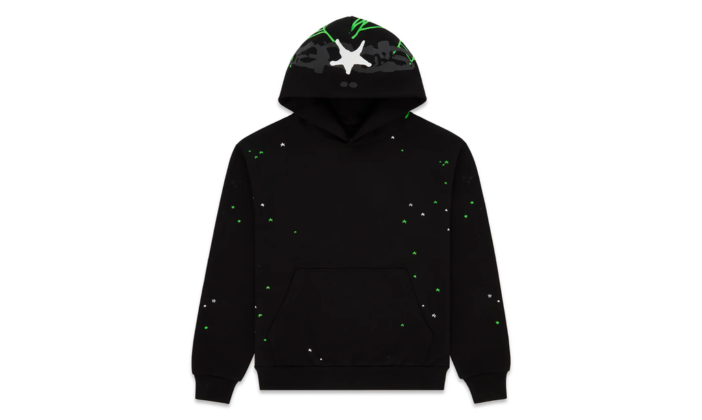 Heavy Web Hoodie "Black / Green" SP5der221