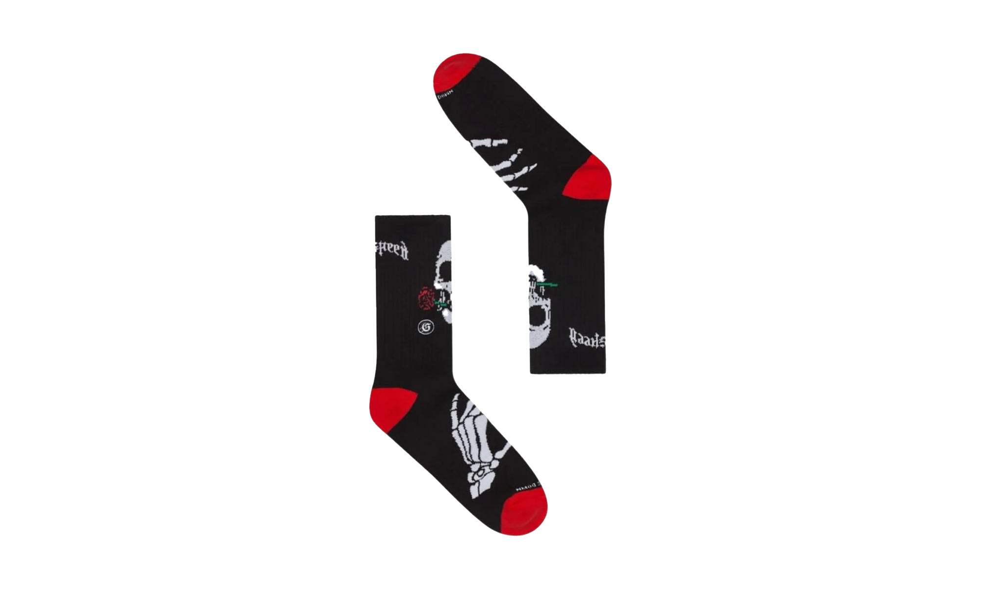 Skull & Roses Socks "Black / Red" 86G8BU5A