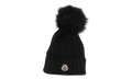 Large Fur Pom-Pom Hat "Balck" MON61