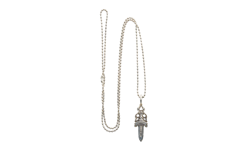 Ball Chain with Dagger Pendant "Silver" CHRM0747