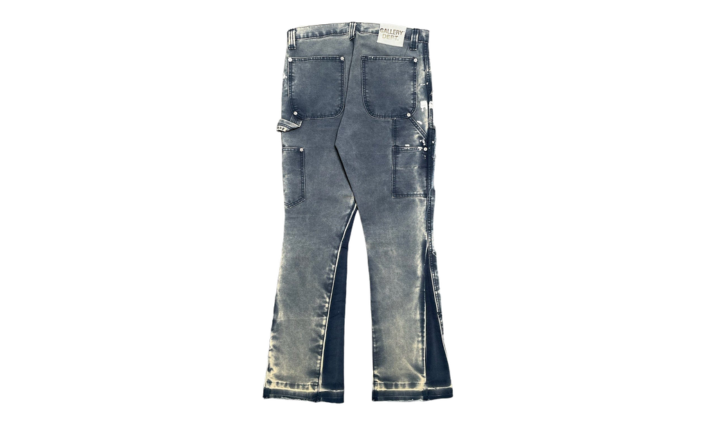 LA Flare Carpenter Pants Paint Splatter "Navy Blue Multi" GD134