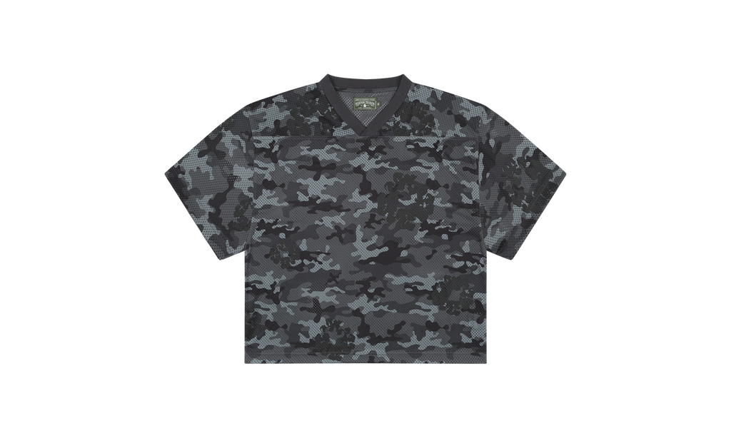 Camo Cotton Wreath Mesh Football Top "Black" DT170