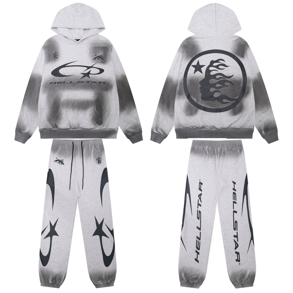 Hellstar Records Graphic Hoodie & Sweatpants Matching Set