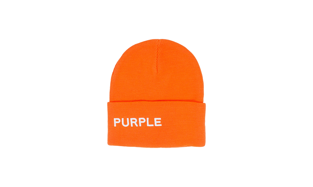 ACRYLIC CUFFED BEANIE "Orange" P921 ABNO423