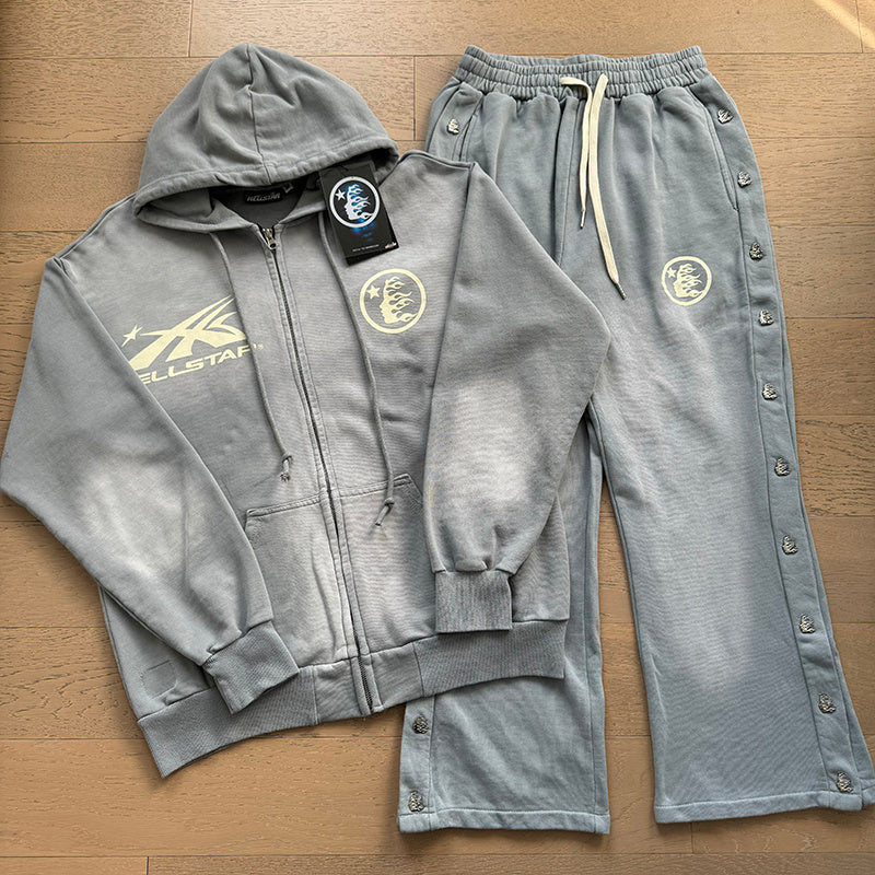Hellstar Records Graphic Hoodie & Sweatpants Matching Set