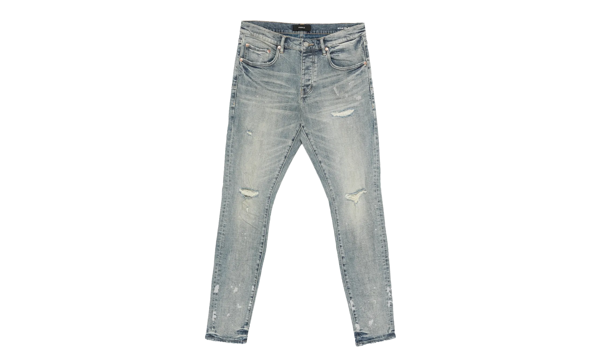 Worn Indigo Slashed Paint "Light Indigo" P001 CRLR525