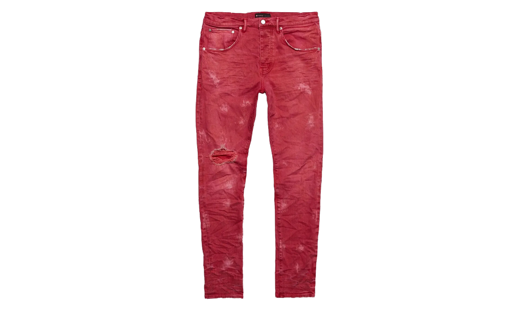 Hickory Stripe Overspray Jeans "Vintage Red" P001 HSRO222