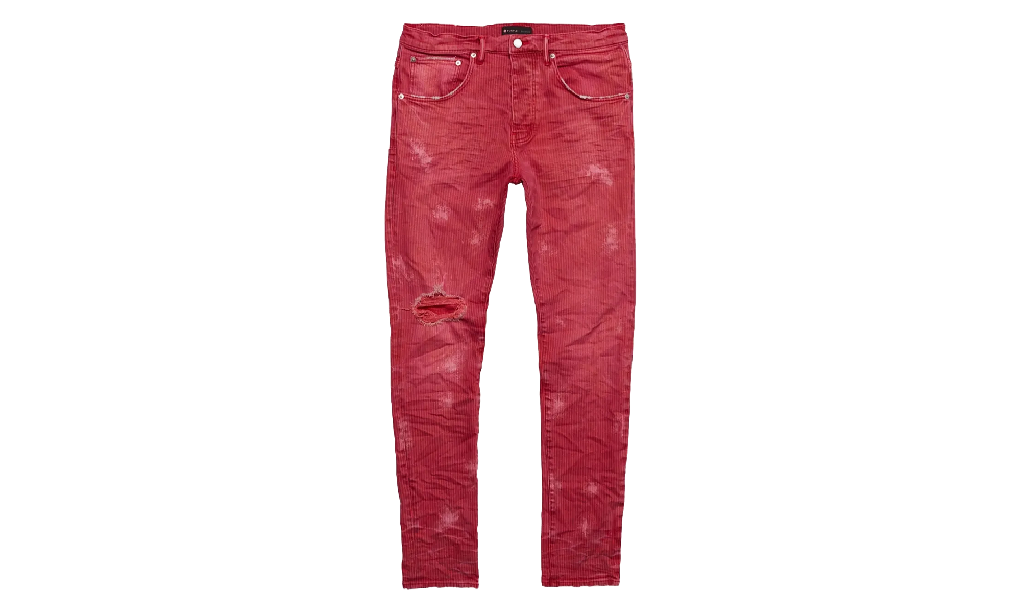 Hickory Stripe Overspray Jeans "Vintage Red" P001 HSRO222