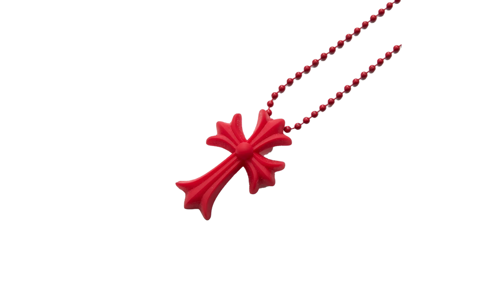 Cross Silicon Necklace "Red" CHRM0498