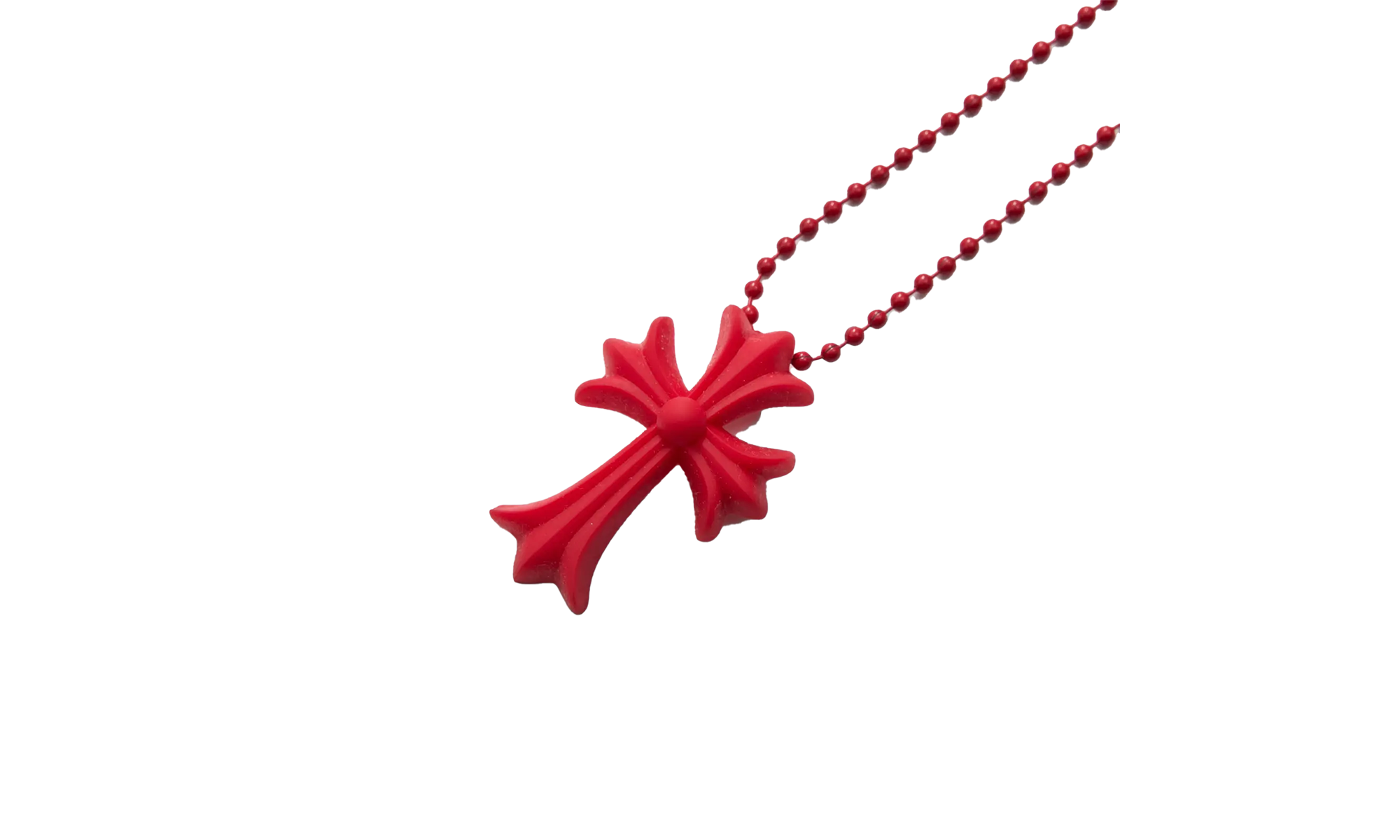 Cross Silicon Necklace "Red" CHRM0498