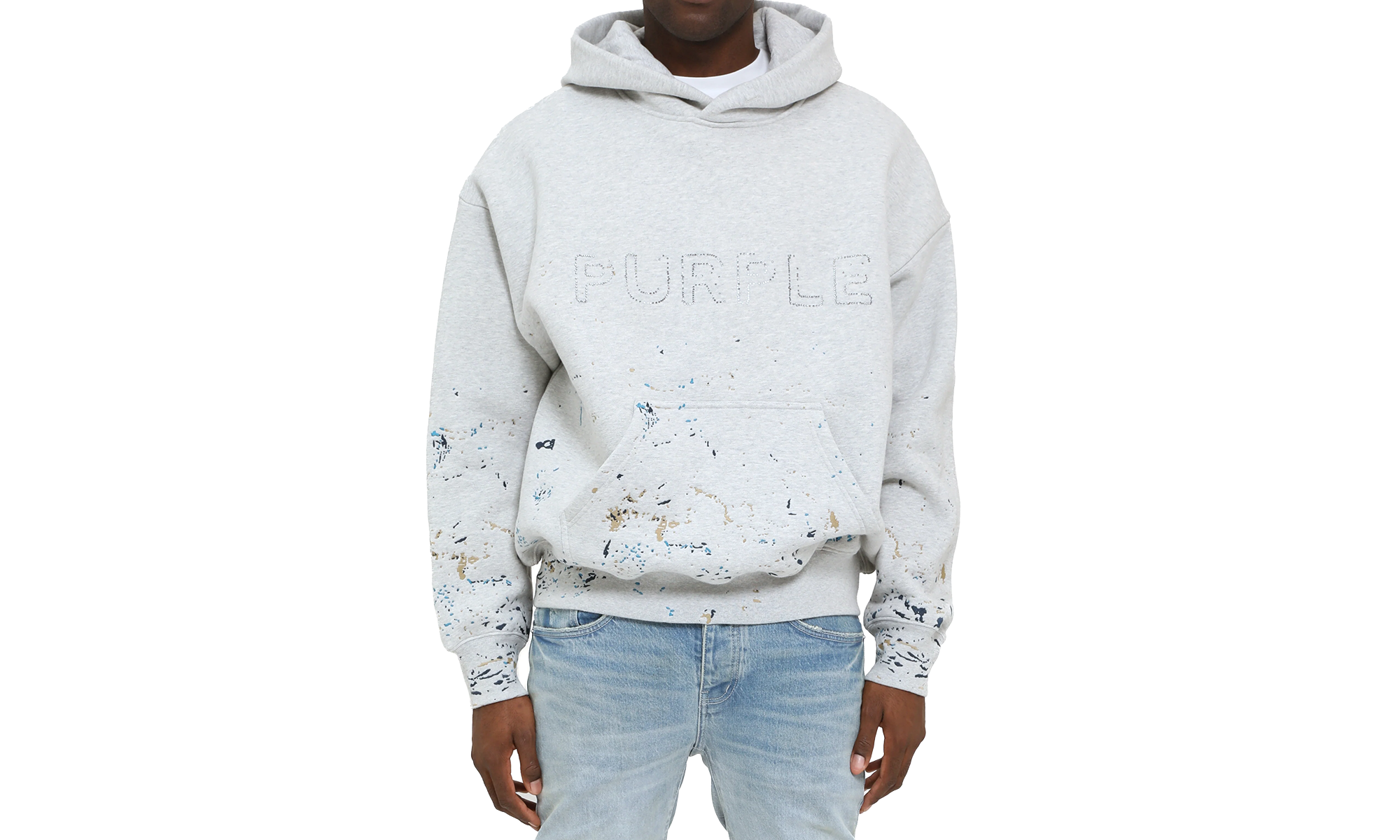 Studded Camo Hoodie "Gray" P401 HFGC425