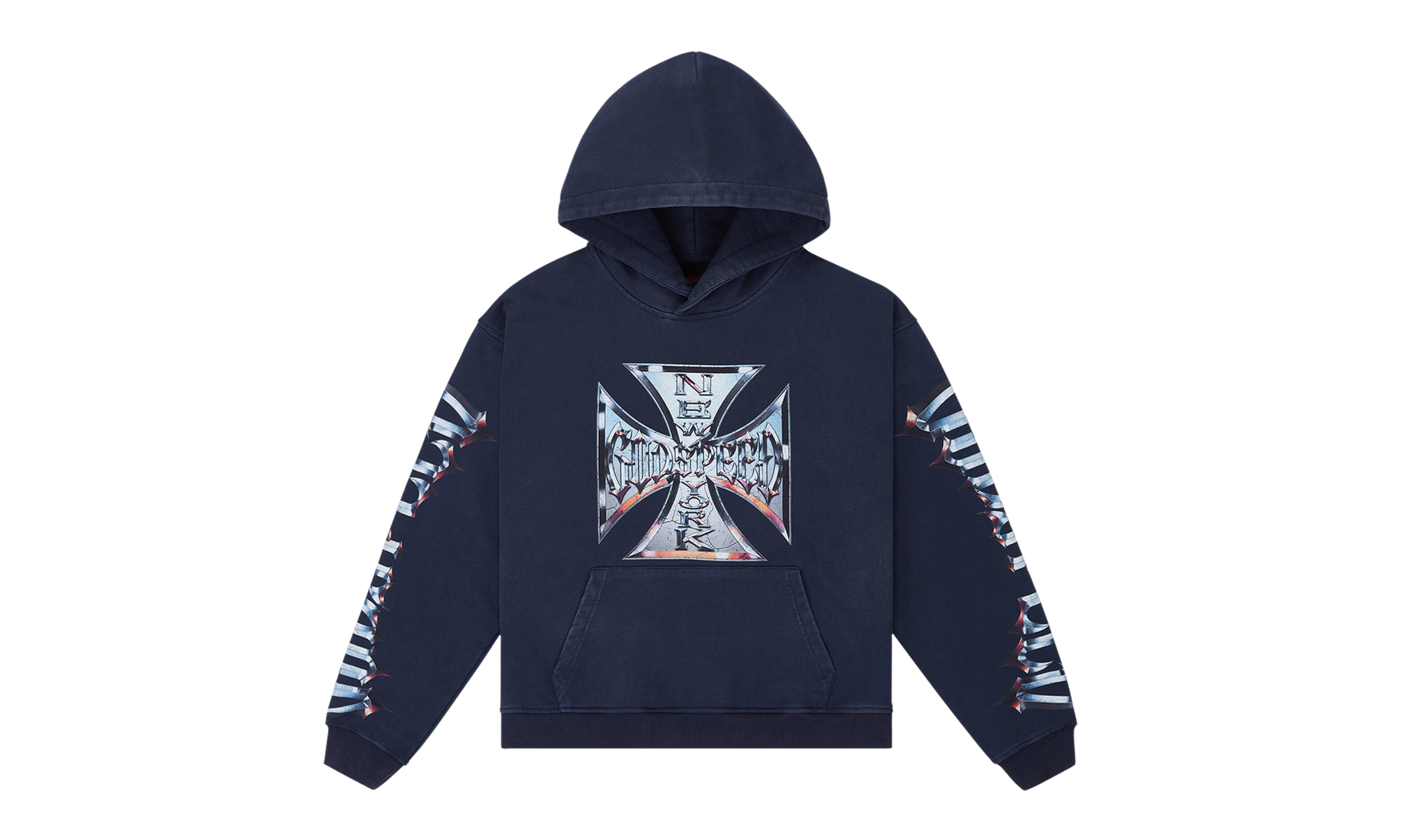 Chrome Motto Hoodie "Navy Wash" 10079168