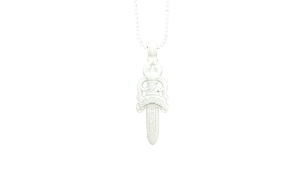 Silicone Dagger Necklace "White" CHRM0512