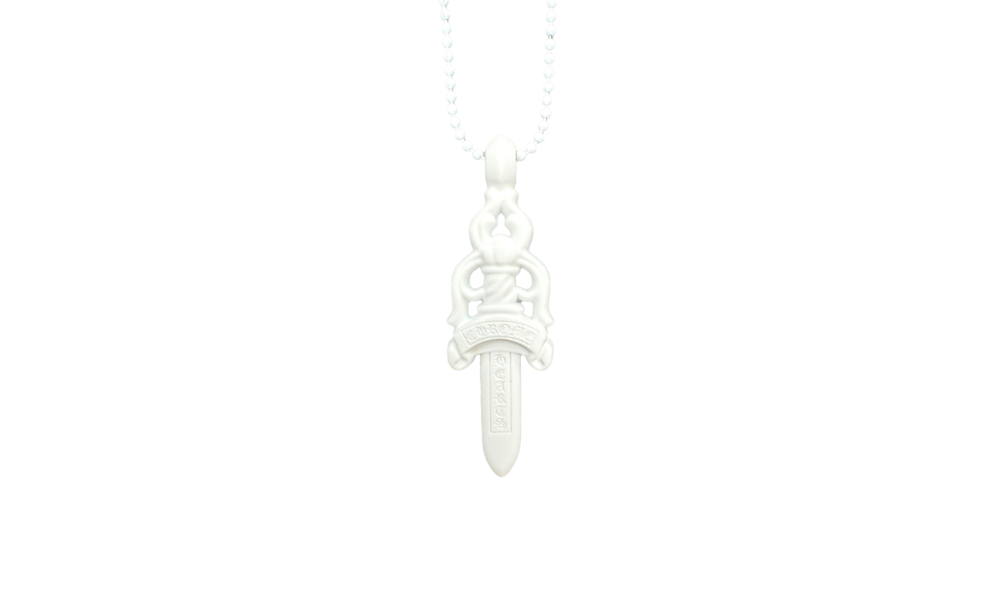 Silicone Dagger Necklace "White" CHRM0512