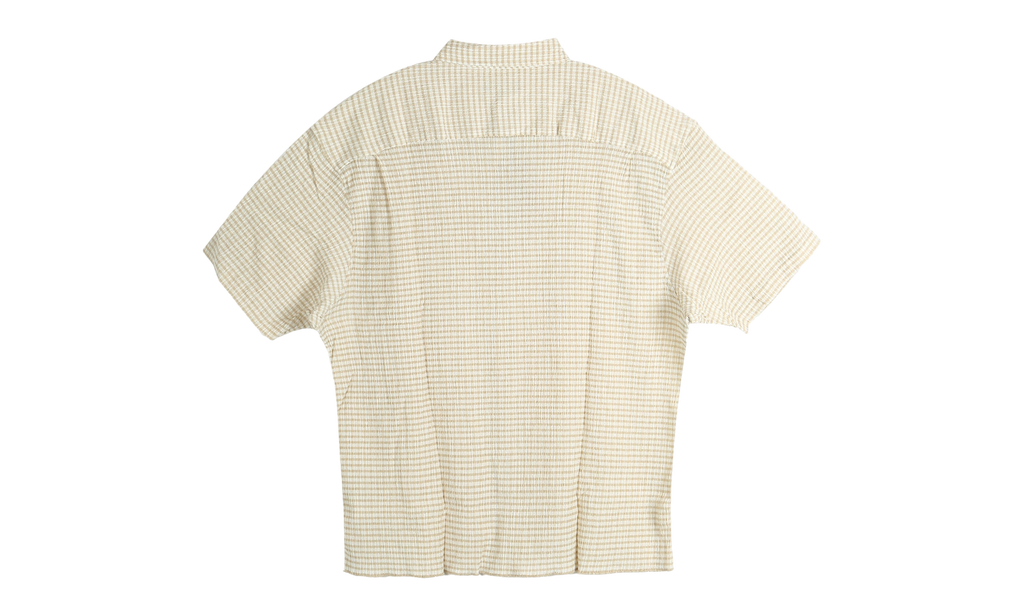 Crinkled Check Short Sleeve Shirt "TAN" 1110371 TANN