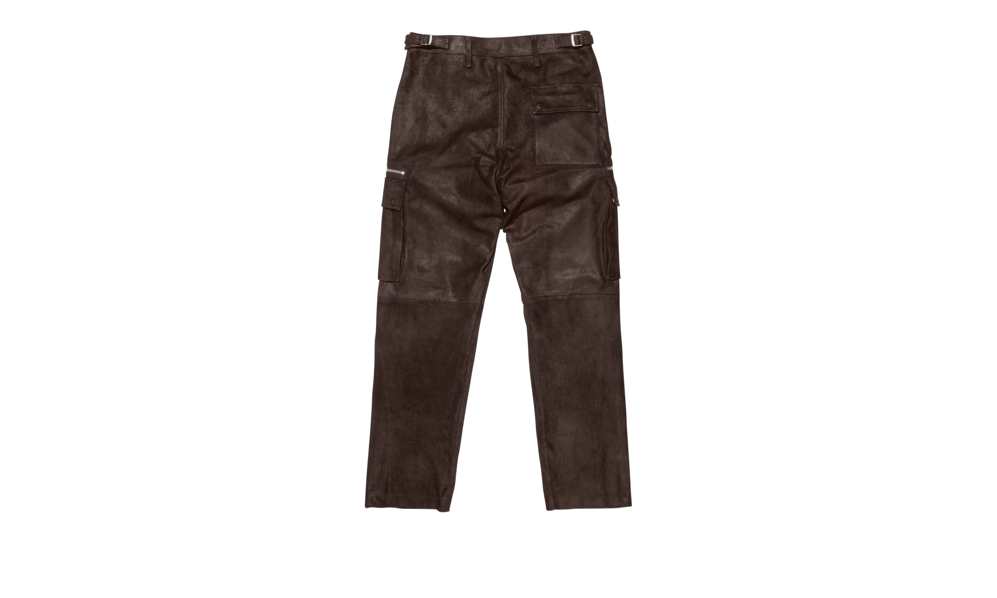 SUEDE ZIP CARGO PANT "Brown" P521 LPCD423