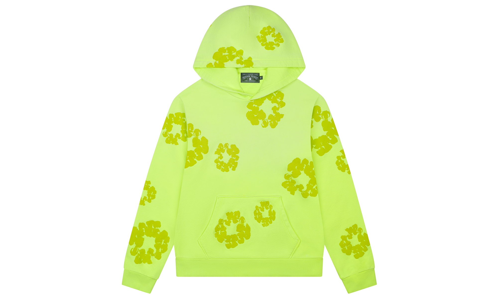 Mono Cotton Wreath Hoodie "Neon Green" DT110