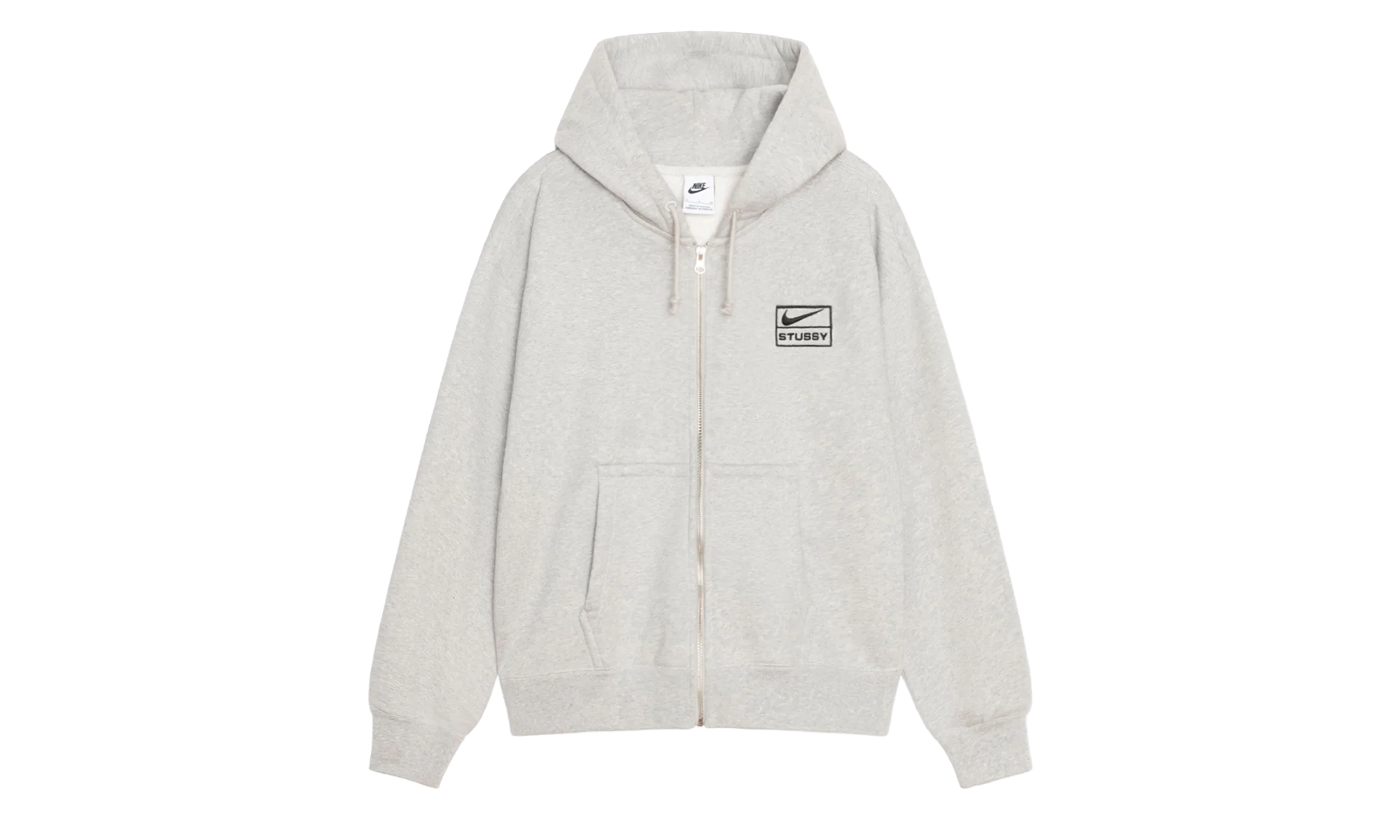 Stussy Fleece Zip Hoodie "Grey Heather" FJ9181050 GHEA
