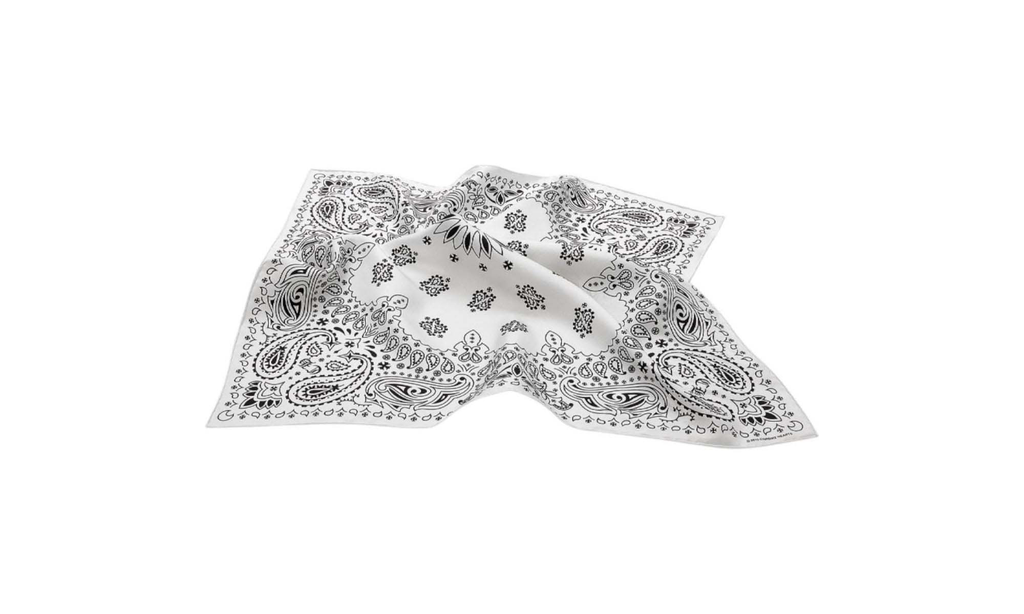 Silk bandana scarf "Black/White" CHRM0464