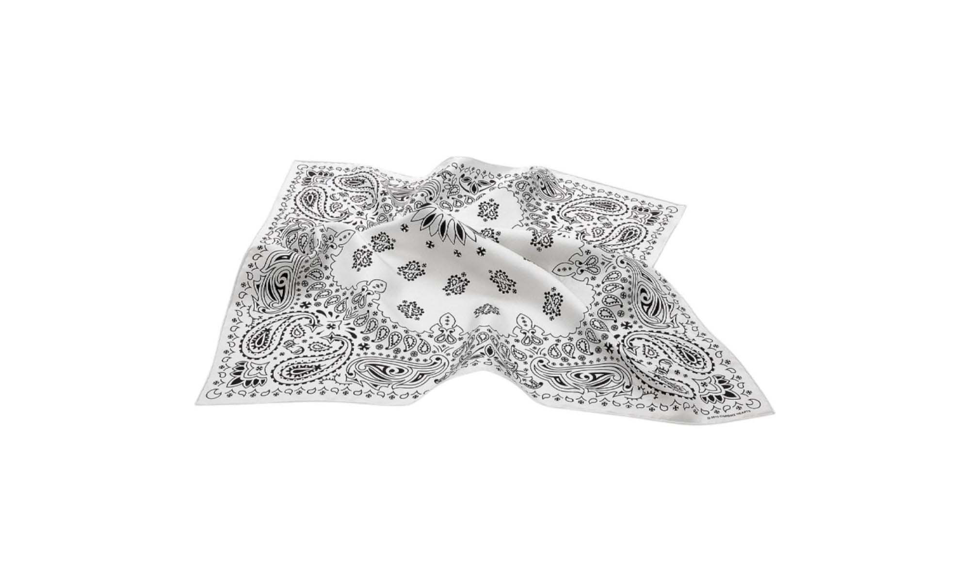 Silk bandana scarf "Black/White" CHRM0464