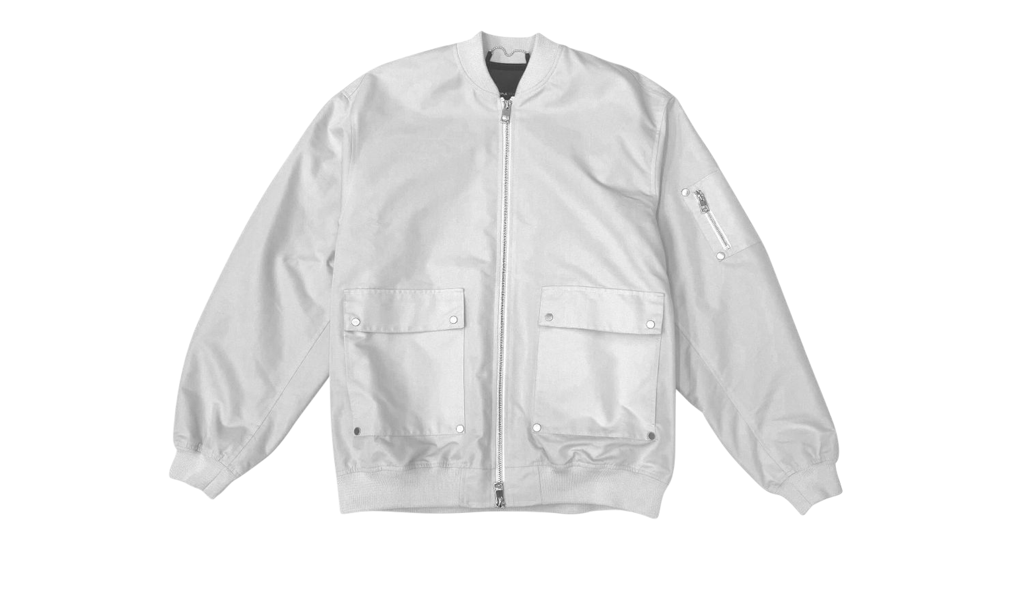 COTTON POLY OVERSIZED BOMBER "White" P631 WWOB423