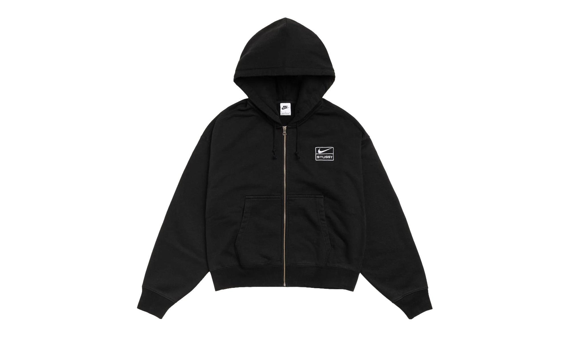 Stussy Stone Washed Fleece Zip Hoodie "Black" FJ9175010 BLAC