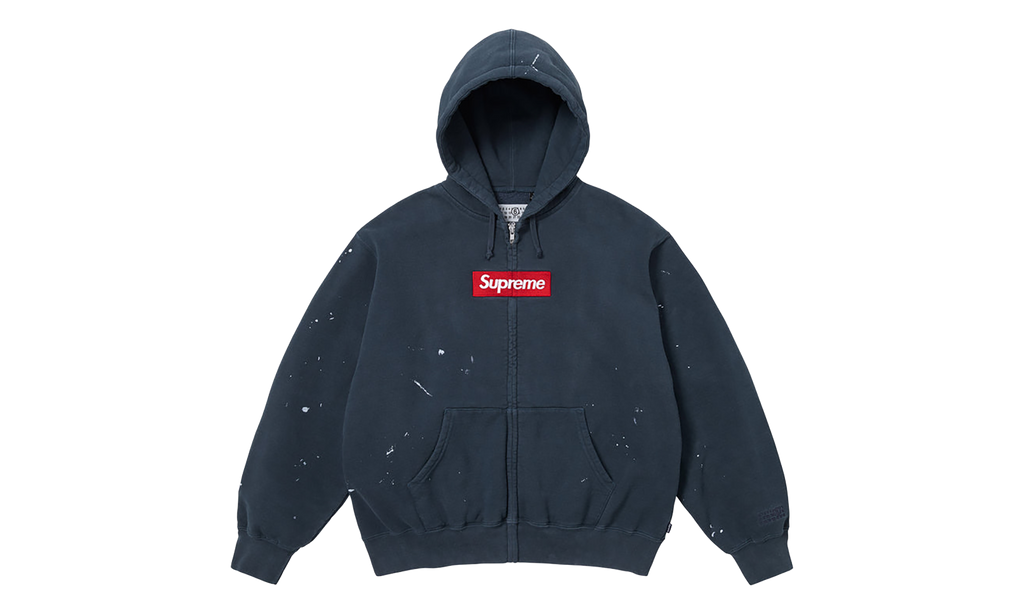 MM6 Maison Margiela Box Logo Zip Up Sweatshirt "SS26 - Navy" SU27170
