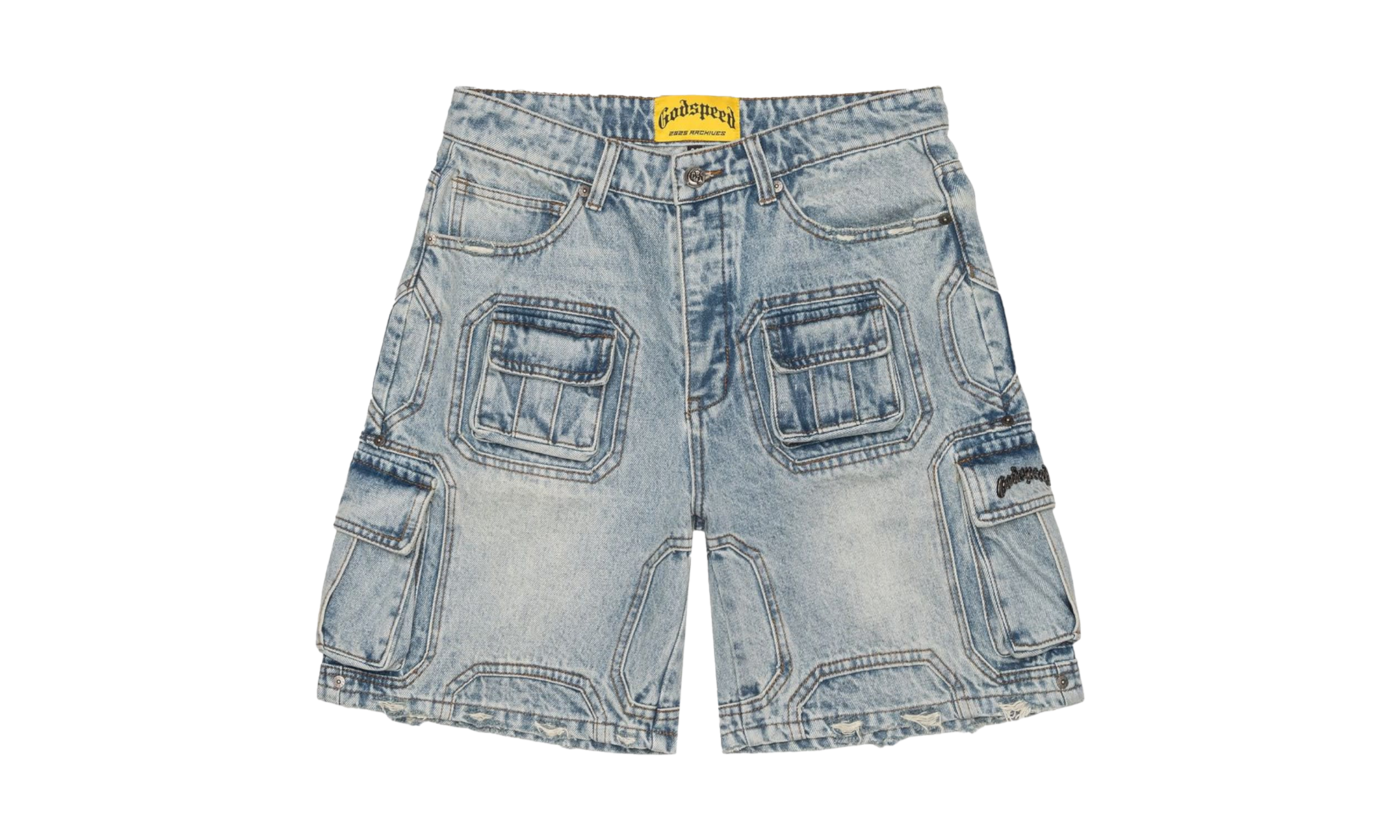 Octagon Cargo Denim Shorts "Blue" YMWUDTNL